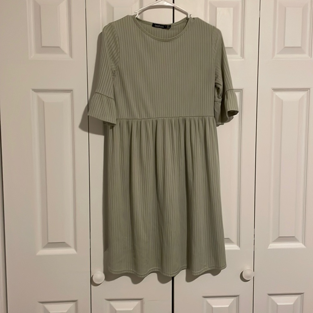 Sage green maternity dress